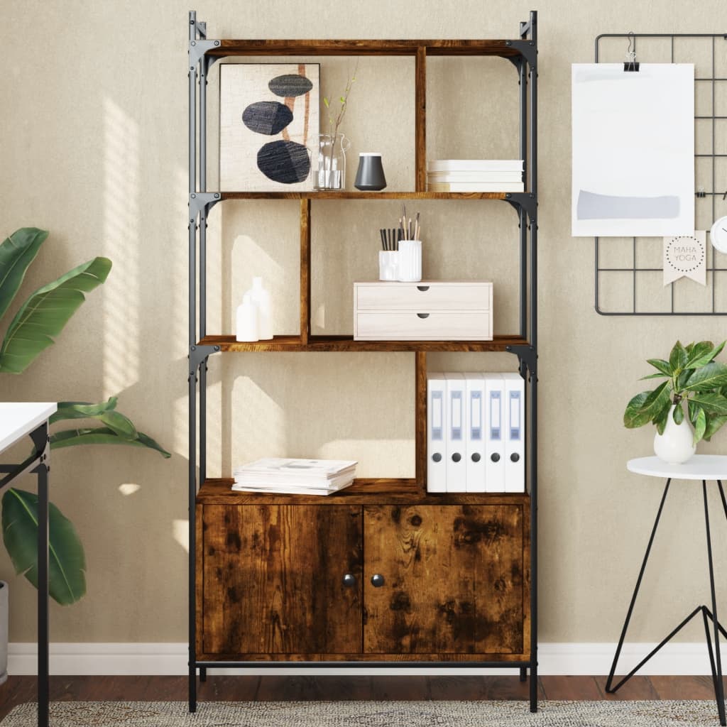 Libreria Ante Grigio Sonoma 76,5x30x154,5 cm Legno Multistrato